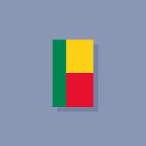 Illustration of Benin flag Template