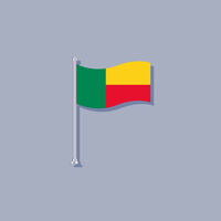 Illustration of Benin flag Template