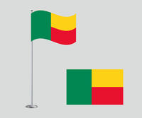 Benin Flag on a Pole