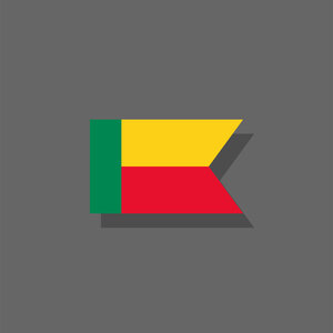 Illustration of Benin flag Template